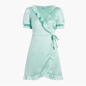 NWT Hill House Nima Silk Dress in Mint Size Large